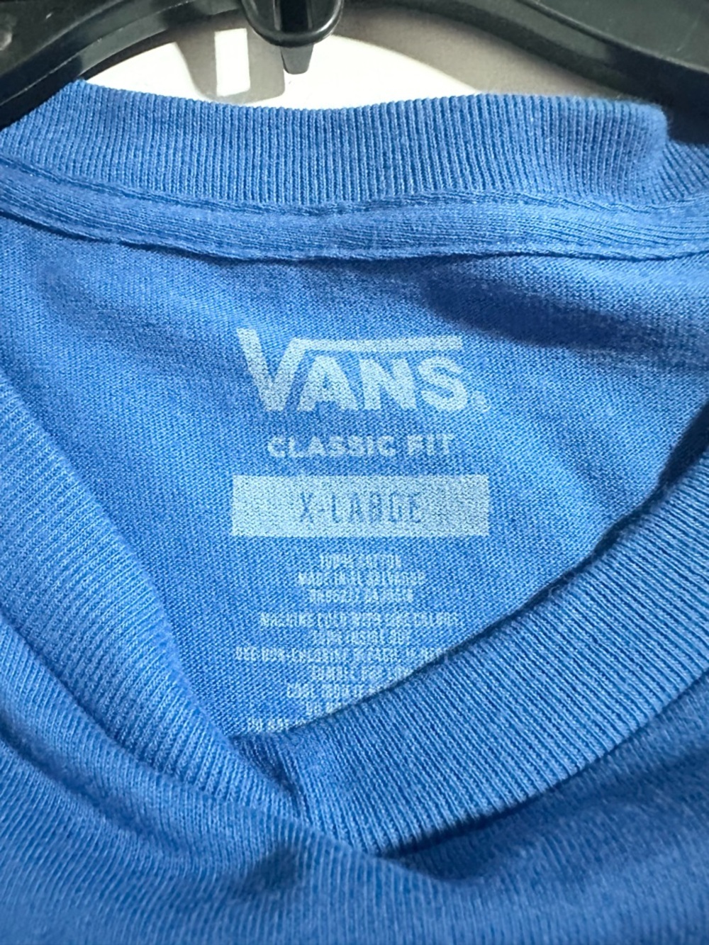 Vans Men's Blue Long Sleeve Crew Neck Logo Tee - XL - Picture 6 of 7